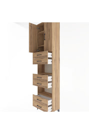 Arges Dolap 5 Raflı 6 Çekmeceli 2 Kapaklı 60x30x243 - S32M098V9A