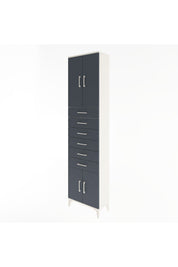 Arges Dolap 3 Raflı 6 Çekmeceli 4 Kapaklı 60x30x243 - S32M099V2A