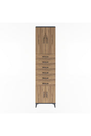 Arges Dolap 3 Raflı 6 Çekmeceli 4 Kapaklı 60x30x243 - S32M099V6A