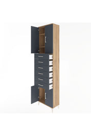 Arges Dolap 3 Raflı 6 Çekmeceli 4 Kapaklı 60x30x243 - S32M099V8A