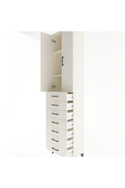 Arges Dolap 3 Raflı 7 Çekmeceli 2 Kapaklı 60x30x243 - S32M100V1A