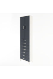 Arges Dolap 3 Raflı 7 Çekmeceli 2 Kapaklı 60x30x243 - S32M100V2A
