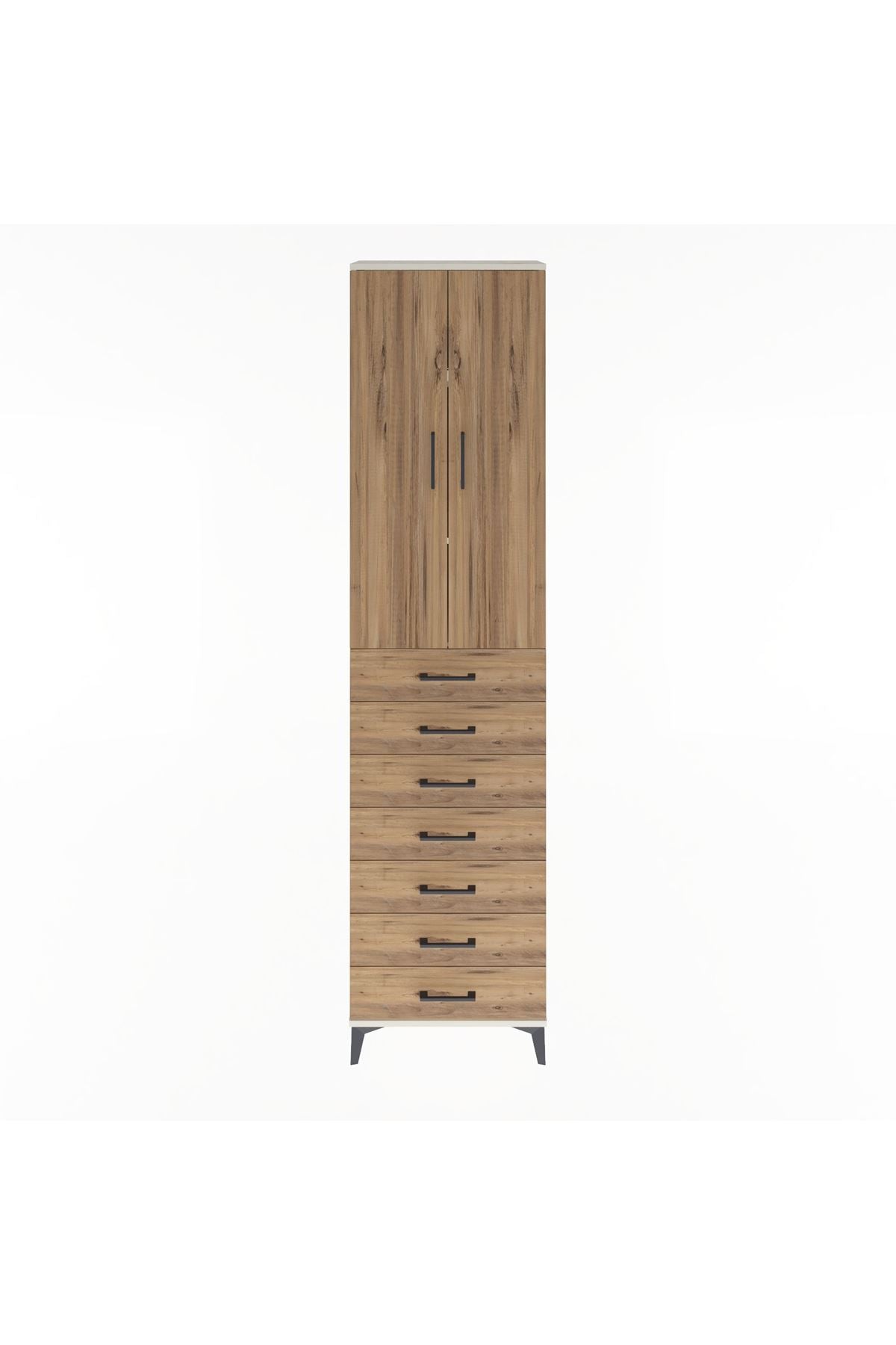 Arges Dolap 3 Raflı 7 Çekmeceli 2 Kapaklı 60x30x243 - S32M100V3A