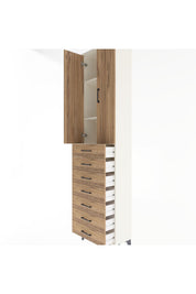Arges Dolap 3 Raflı 7 Çekmeceli 2 Kapaklı 60x30x243 - S32M100V3A