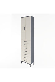 Arges Dolap 3 Raflı 7 Çekmeceli 2 Kapaklı 60x30x243 - S32M100V4A