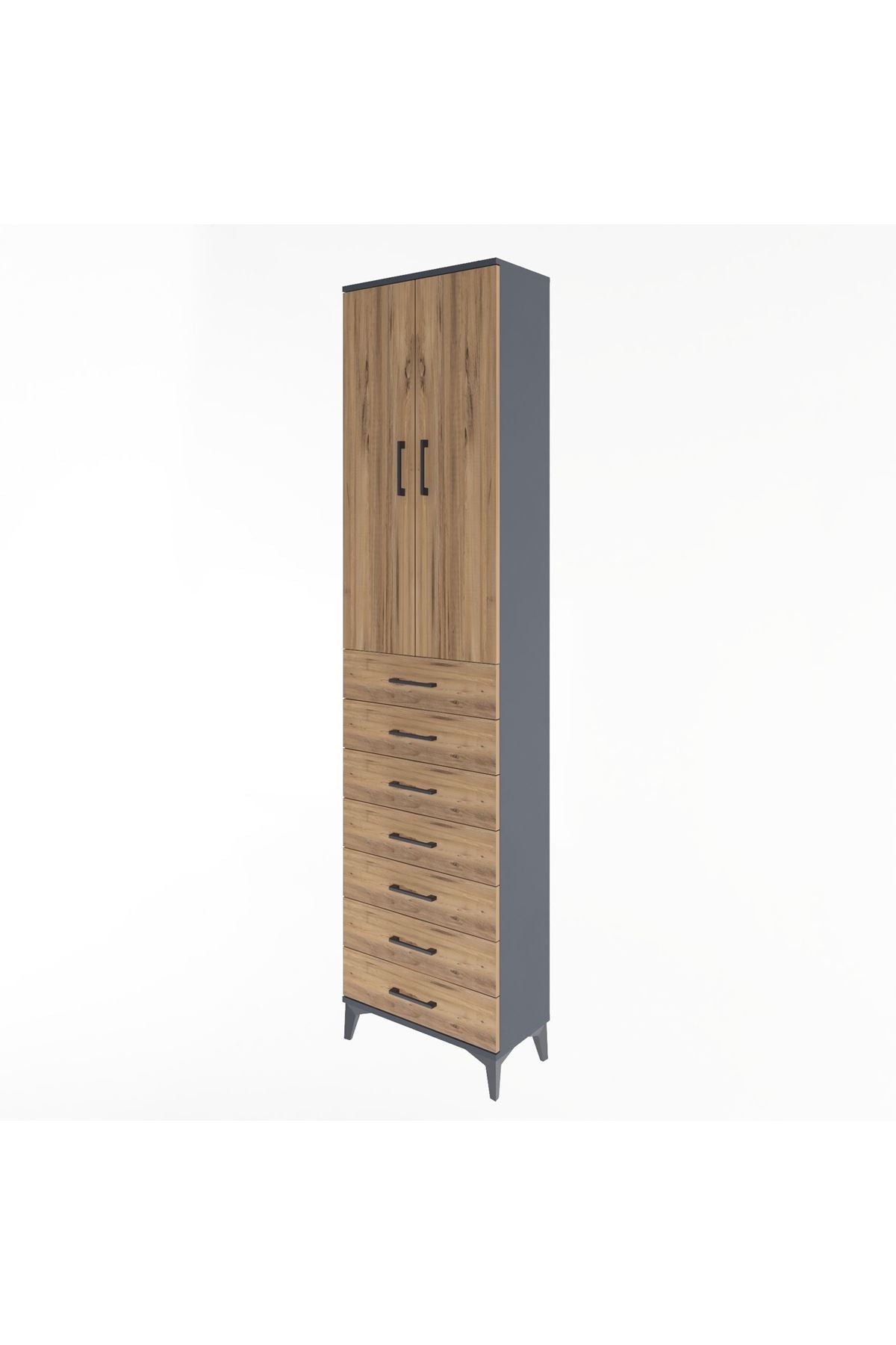 Arges Dolap 3 Raflı 7 Çekmeceli 2 Kapaklı 60x30x243 - S32M100V6A