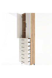 Arges Dolap 3 Raflı 7 Çekmeceli 2 Kapaklı 60x30x243 - S32M100V7A