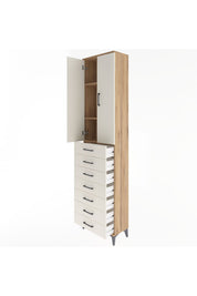 Arges Dolap 3 Raflı 7 Çekmeceli 2 Kapaklı 60x30x243 - S32M100V7A