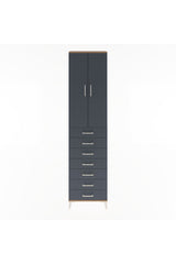 Arges Dolap 3 Raflı 7 Çekmeceli 2 Kapaklı 60x30x243