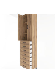 Arges Dolap 3 Raflı 7 Çekmeceli 2 Kapaklı 60x30x243 - S32M100V9A
