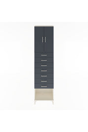 Arges Dolap 2 Raflı 7 Çekmeceli 2 Kapaklı 60x30x243 - S32M101V2A