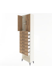 Arges Dolap 2 Raflı 7 Çekmeceli 2 Kapaklı 60x30x243 - S32M101V3A