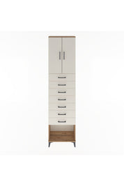 Arges Dolap 2 Raflı 7 Çekmeceli 2 Kapaklı 60x30x243 - S32M101V7A