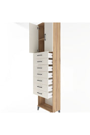 Arges Dolap 2 Raflı 7 Çekmeceli 2 Kapaklı 60x30x243 - S32M101V7A