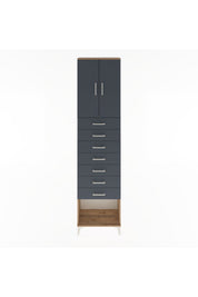 Arges Dolap 2 Raflı 7 Çekmeceli 2 Kapaklı 60x30x243 - S32M101V8A