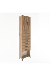 Arges Dolap 2 Raflı 7 Çekmeceli 2 Kapaklı 60x30x243 - S32M101V9A