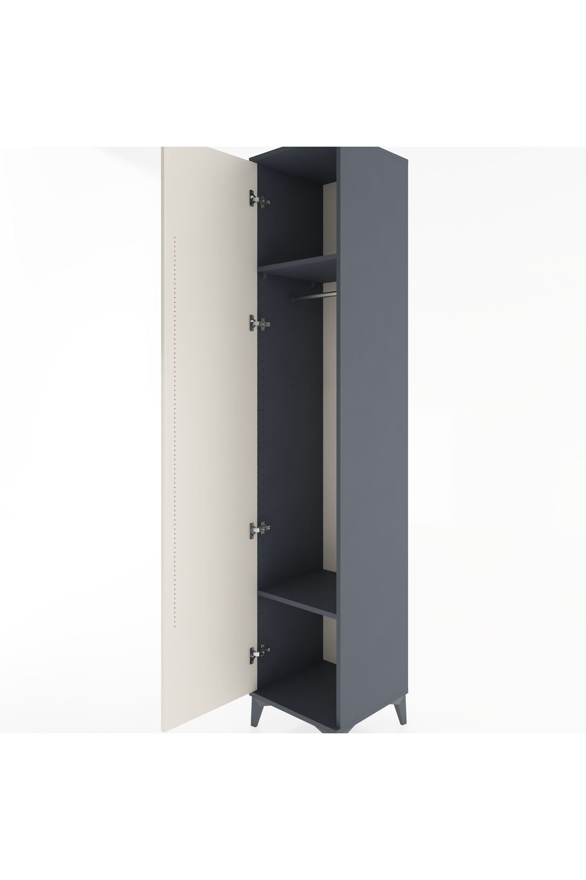 Hyperion Dolap 2 Raflı Tek Kapaklı Tek Askılı 44x44x221 - S61M002V4B