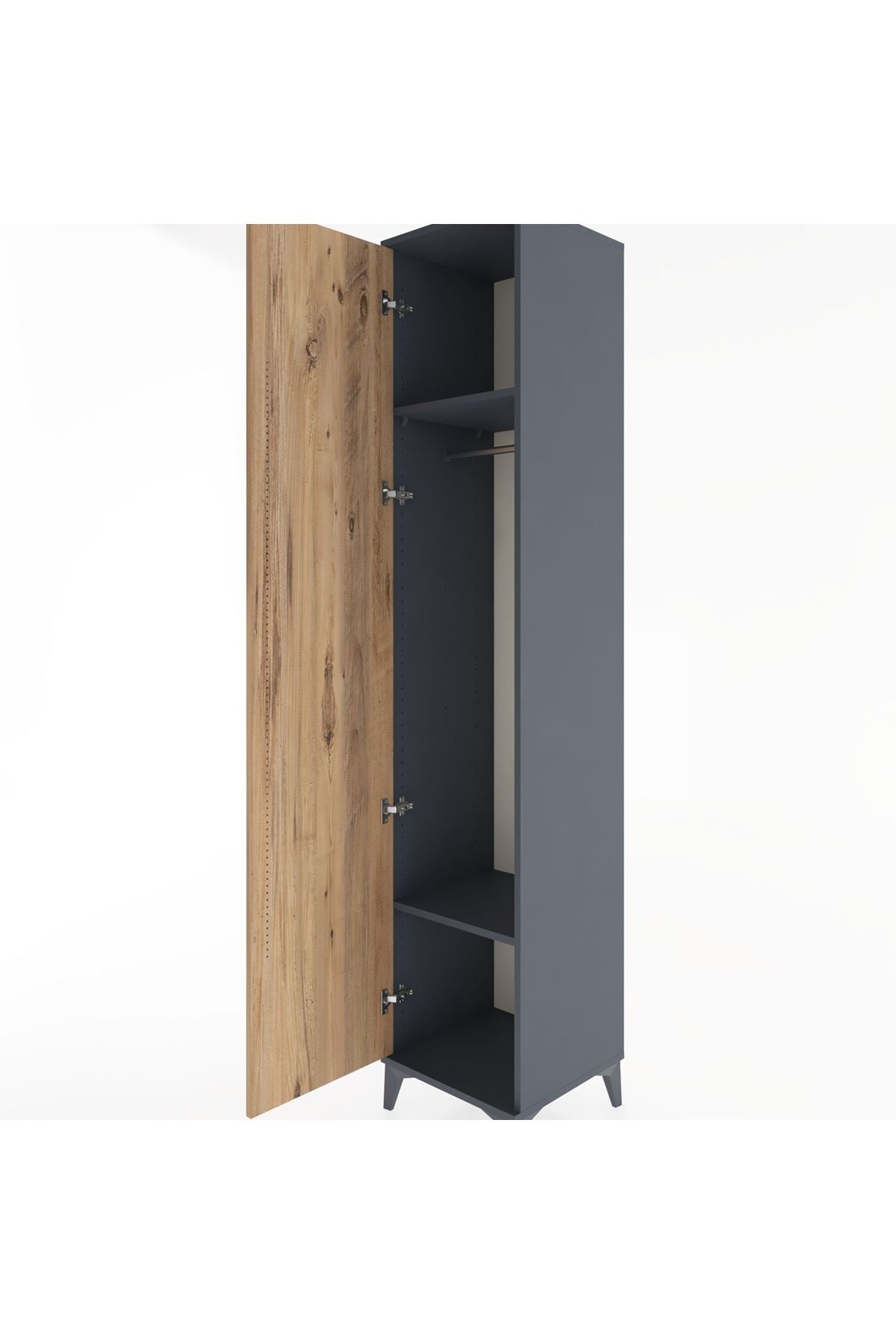 Hyperion Dolap 2 Raflı Tek Kapaklı Tek Askılı 44x44x221 - S61M002V6B