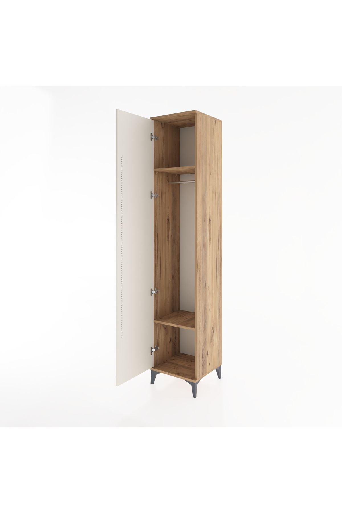 Hyperion Dolap 2 Raflı Tek Kapaklı Tek Askılı 44x44x221 - S61M002V7B