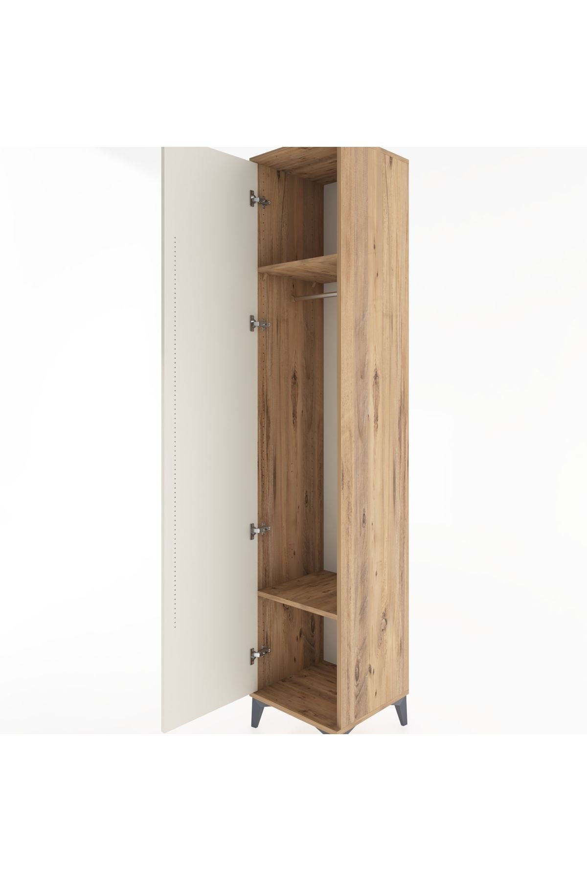 Hyperion Dolap 2 Raflı Tek Kapaklı Tek Askılı 44x44x221 - S61M002V7B