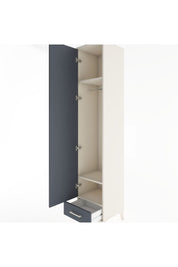 Hyperion Dolap 3 Raflı Tek Çekmeceli Tek Askılı 44x44x221 - S61M003V2B