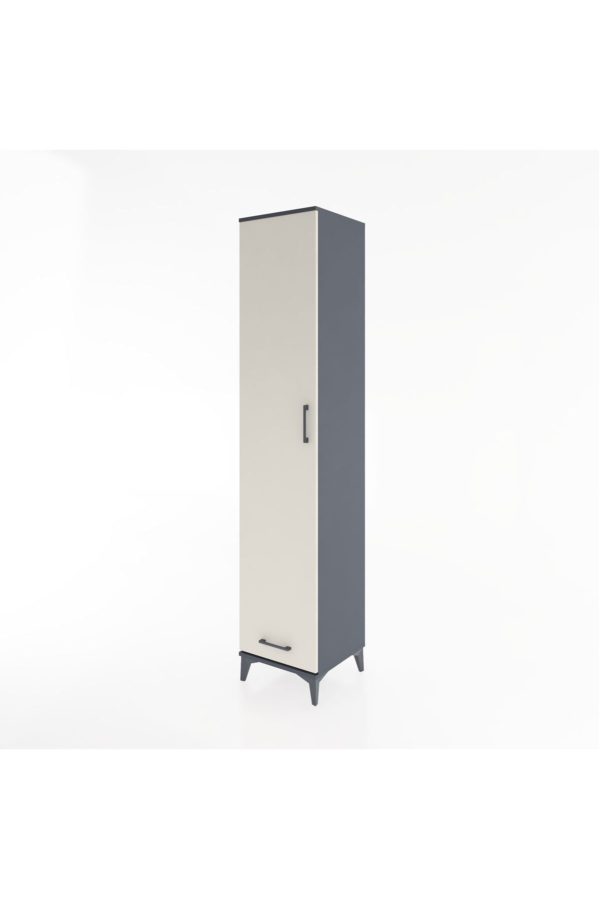Hyperion Dolap 3 Raflı Tek Çekmeceli Tek Askılı 44x44x221 - S61M003V4B