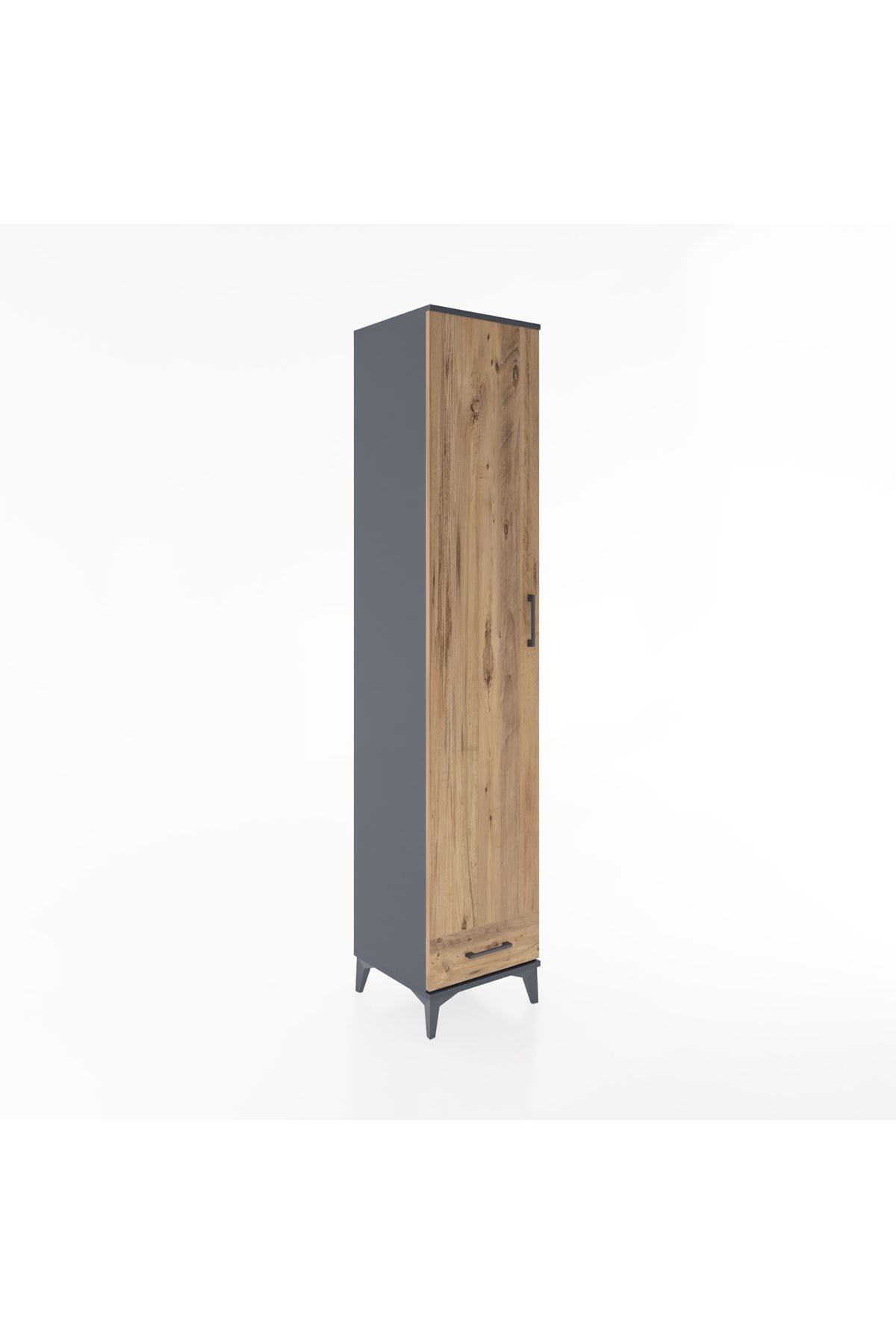 Hyperion Dolap 3 Raflı Tek Çekmeceli Tek Askılı 44x44x221 - S61M003V6B