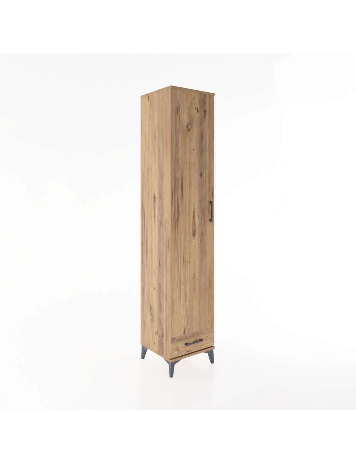 Hyperion Dolap 3 Raflı Tek Çekmeceli Tek Askılı 44x44x221 - S61M003V9B