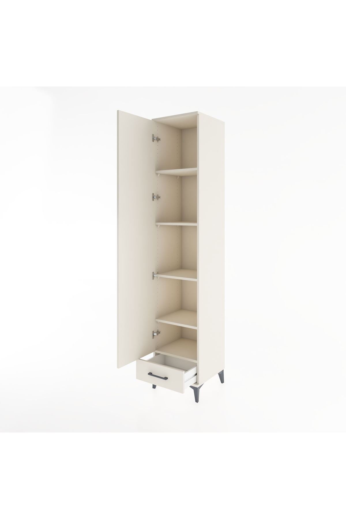 Hyperion Dolap 5 Raflı Tek Çekmeceli Tek Kapaklı 44x44x221 - S61M004V1B