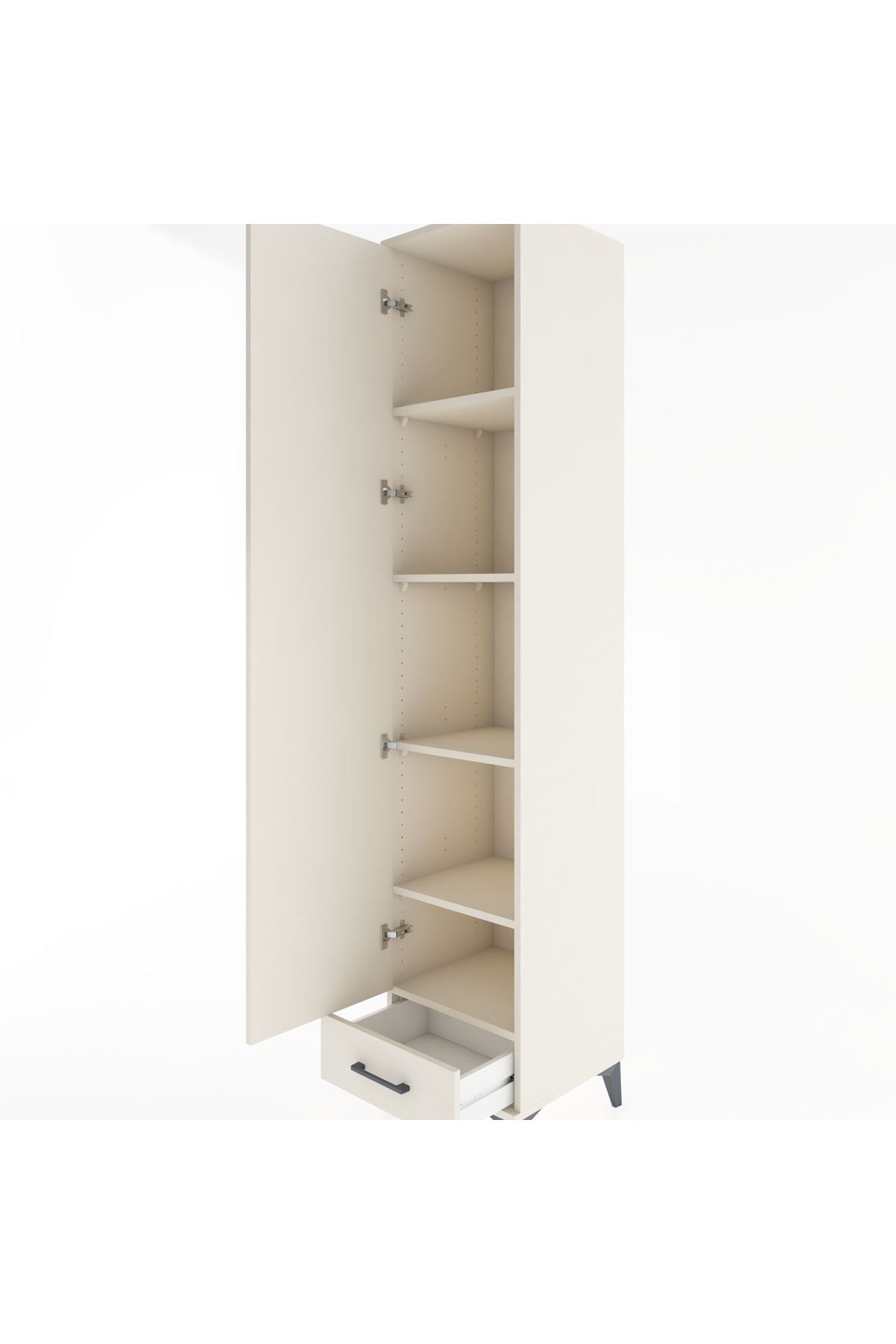 Hyperion Dolap 5 Raflı Tek Çekmeceli Tek Kapaklı 44x44x221 - S61M004V1B