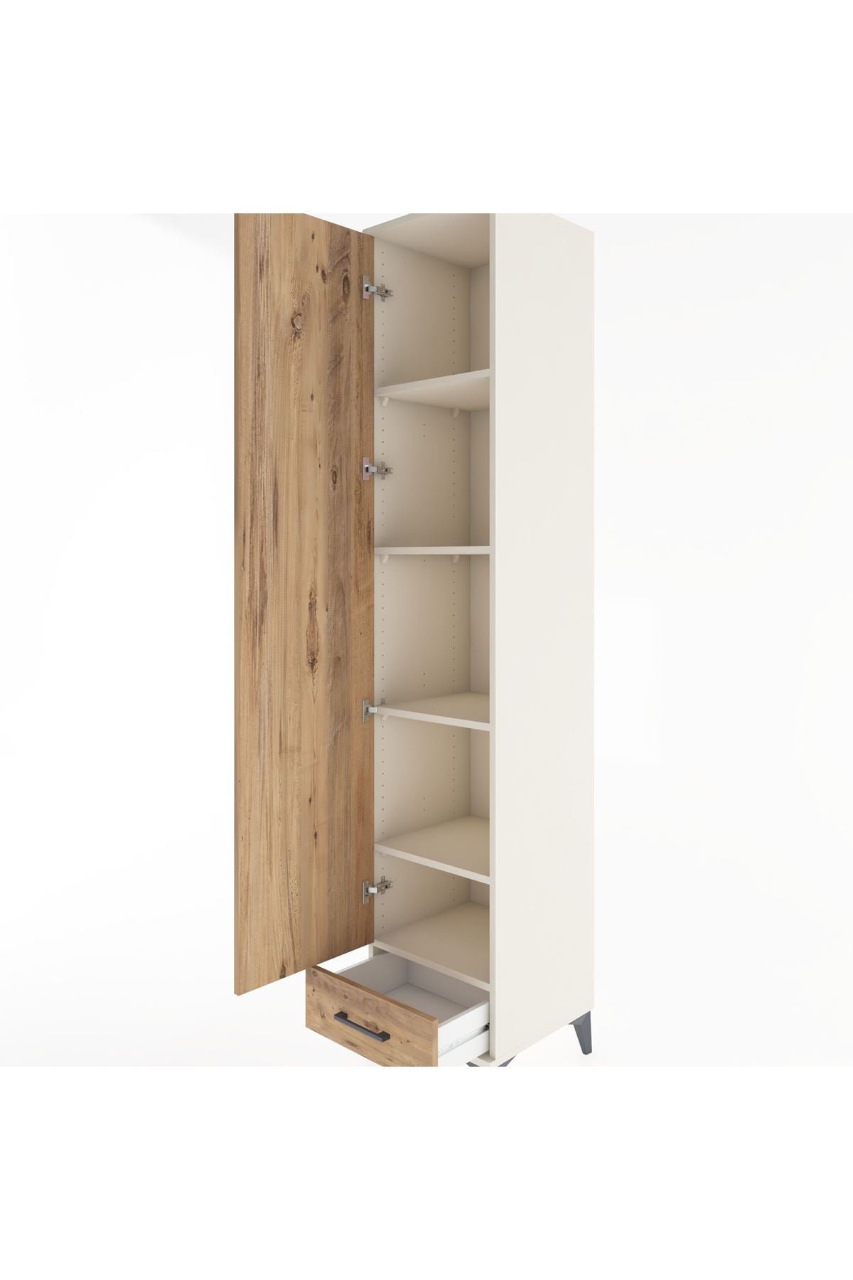 Hyperion Dolap 5 Raflı Tek Çekmeceli Tek Kapaklı 44x44x221 - S61M004V3B