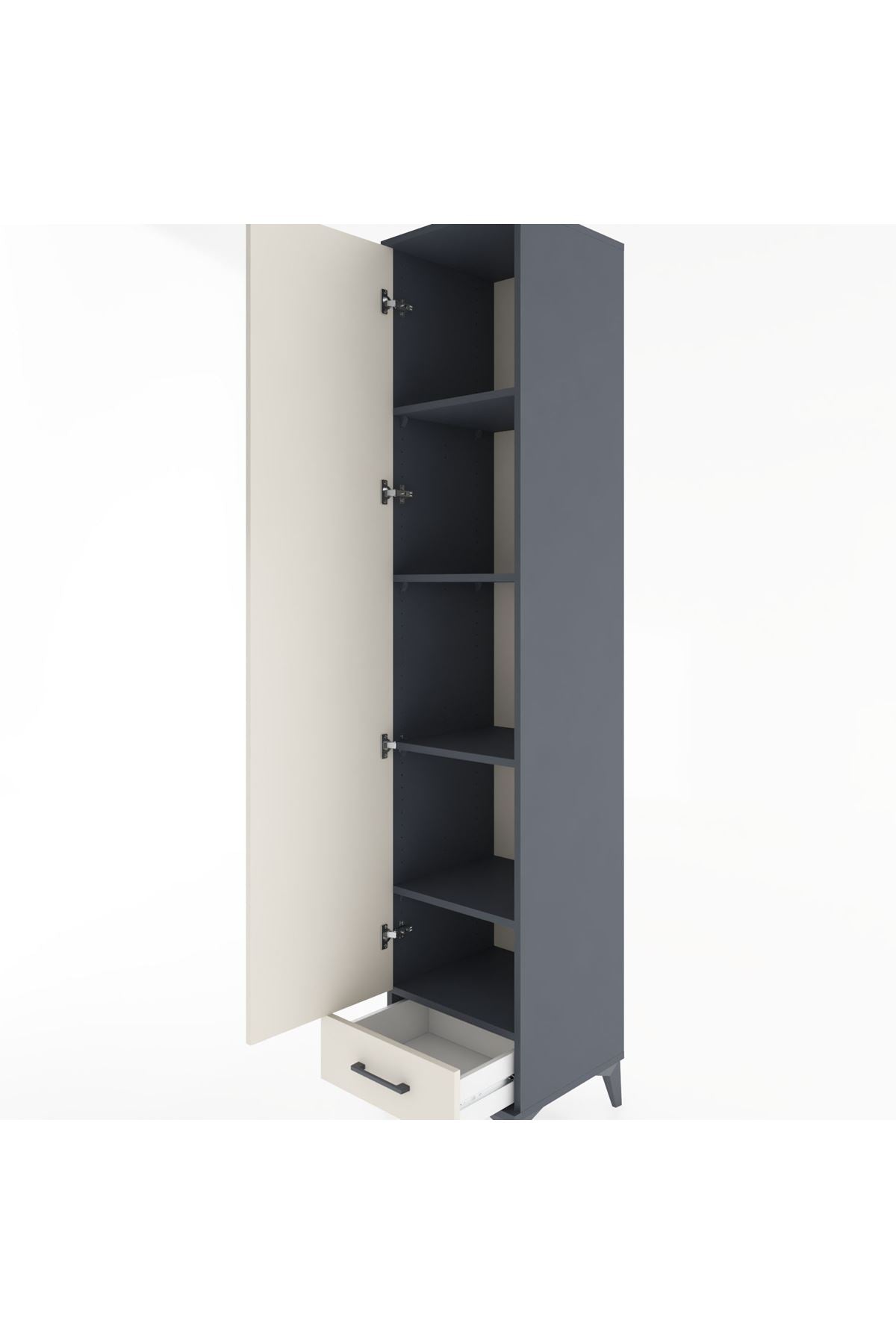 Hyperion Dolap 5 Raflı Tek Çekmeceli Tek Kapaklı 44x44x221 - S61M004V4B