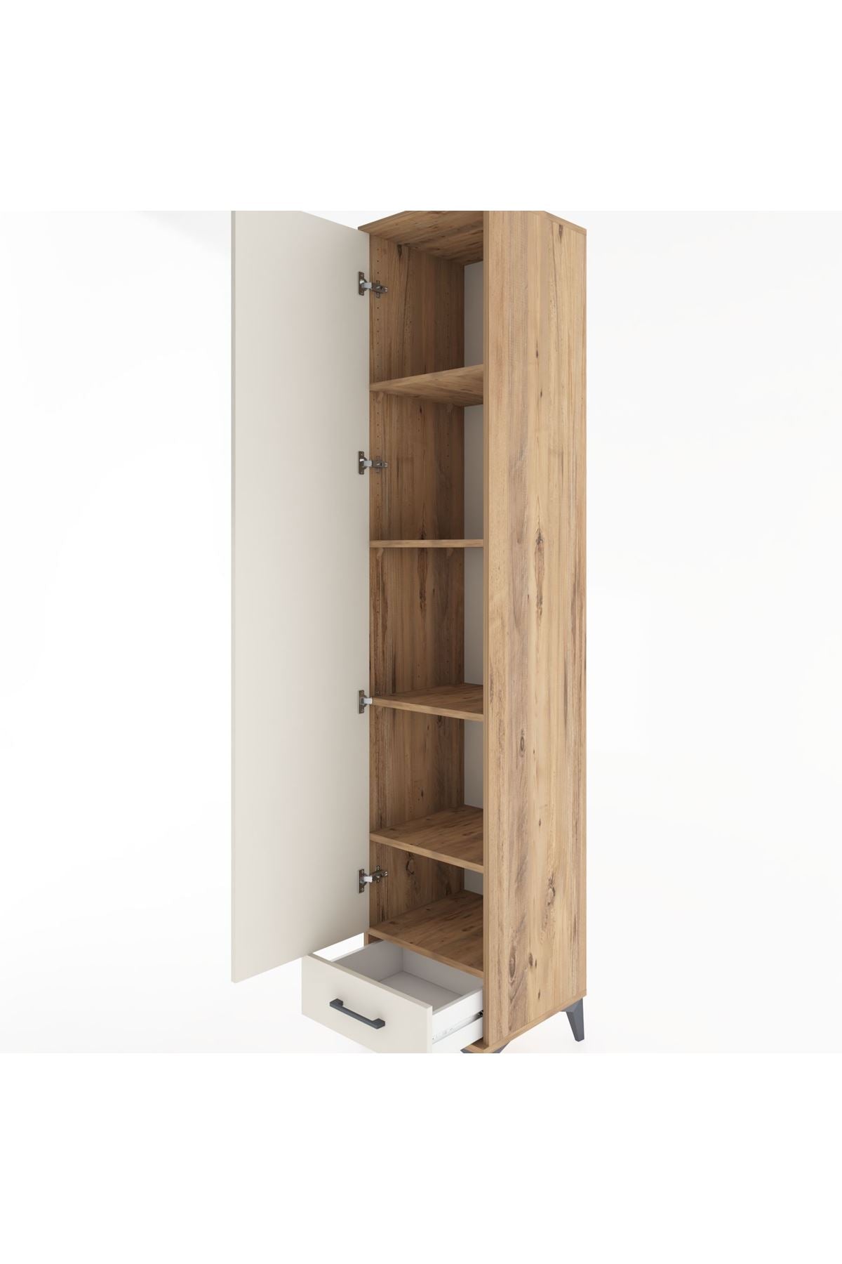 Hyperion Dolap 5 Raflı Tek Çekmeceli Tek Kapaklı 44x44x221 - S61M004V7B