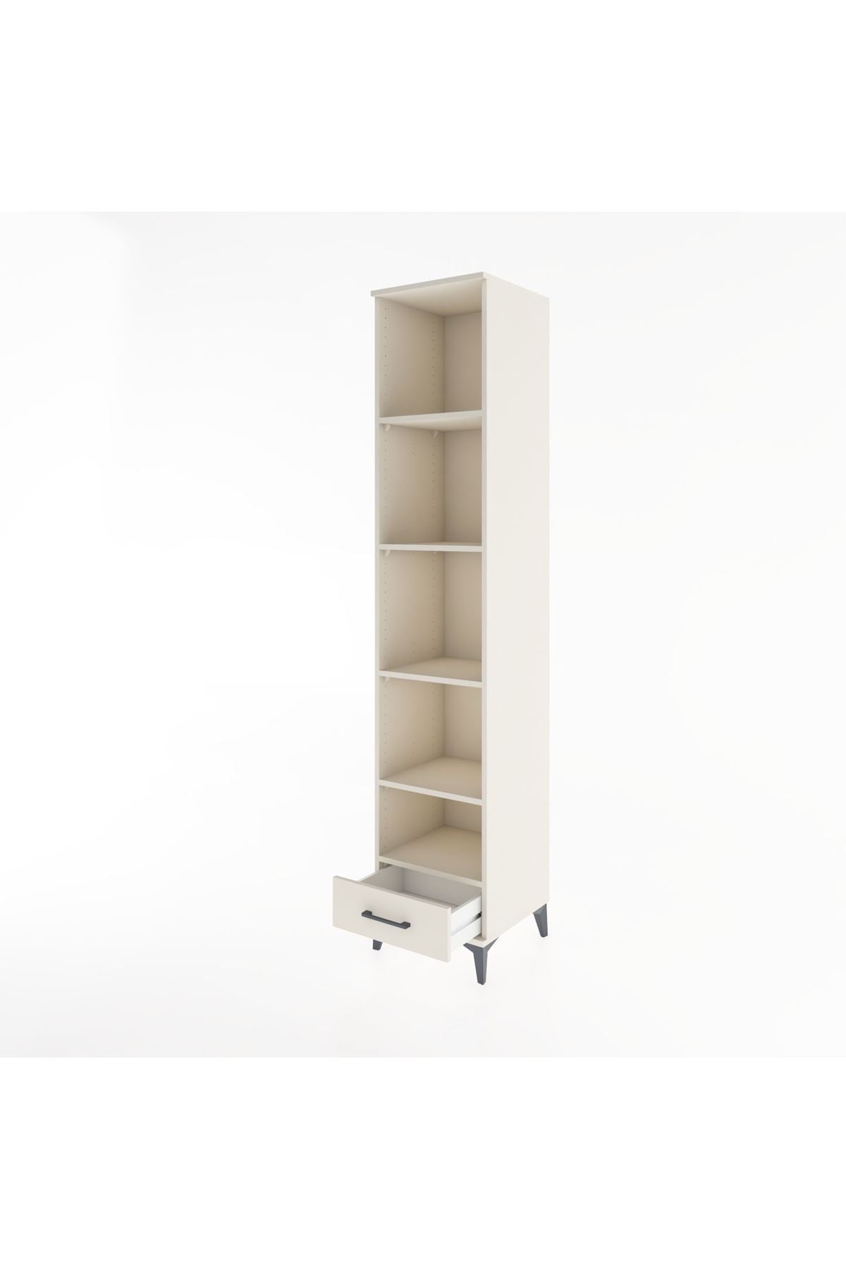 Hyperion Dolap 5 Raflı Tek Çekmeceli 44x44x221 - S61M005V1B