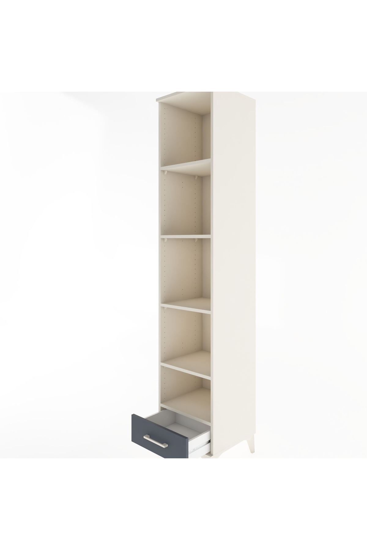 Hyperion Dolap 5 Raflı Tek Çekmeceli 44x44x221 - S61M005V2B