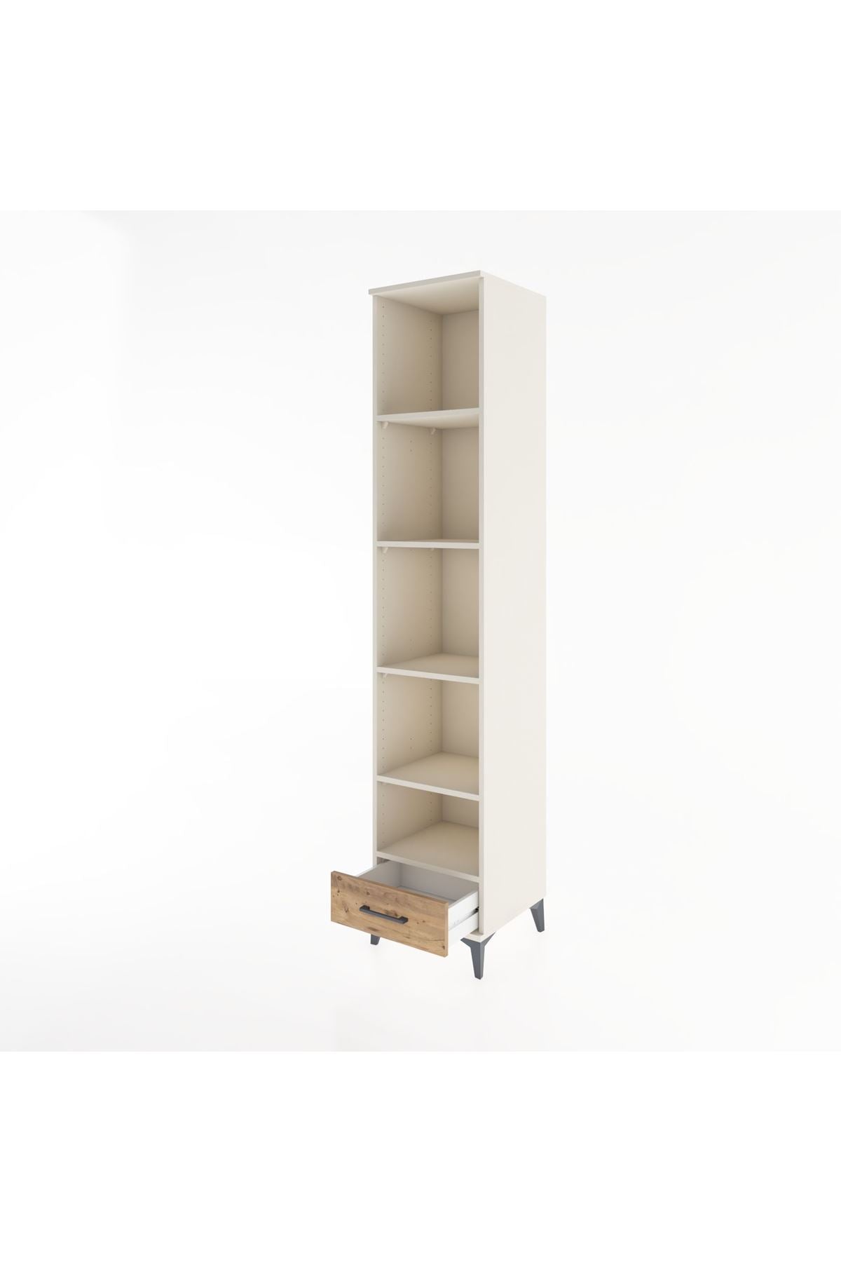 Hyperion Dolap 5 Raflı Tek Çekmeceli 44x44x221 - S61M005V3B