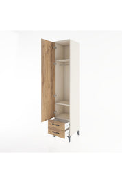 Hyperion Dolap 3 Raflı 2 Çekmeceli Tek Askılı 44x44x221 - S61M009V3B