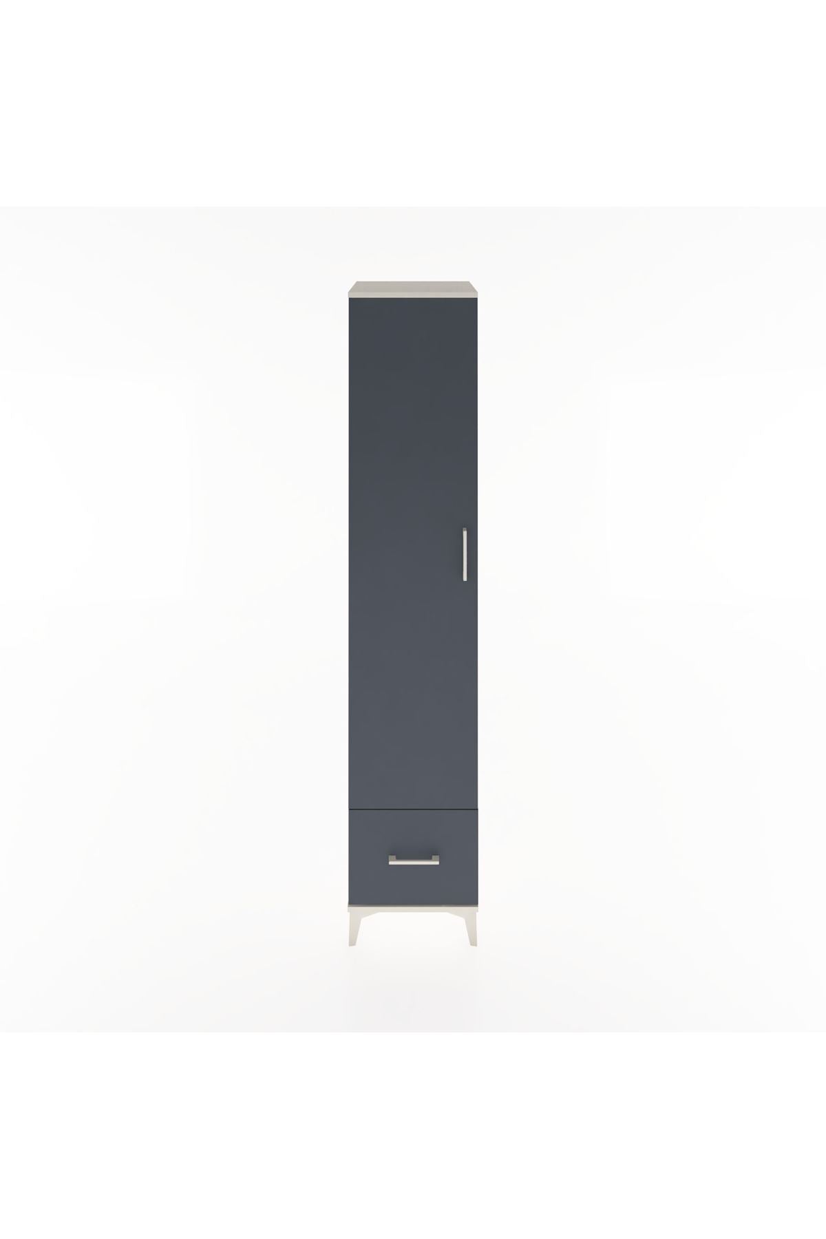 Hyperion Dolap 3 Raflı Tek Çekmeceli Tek Askılı 44x44x221 - S61M012V2B