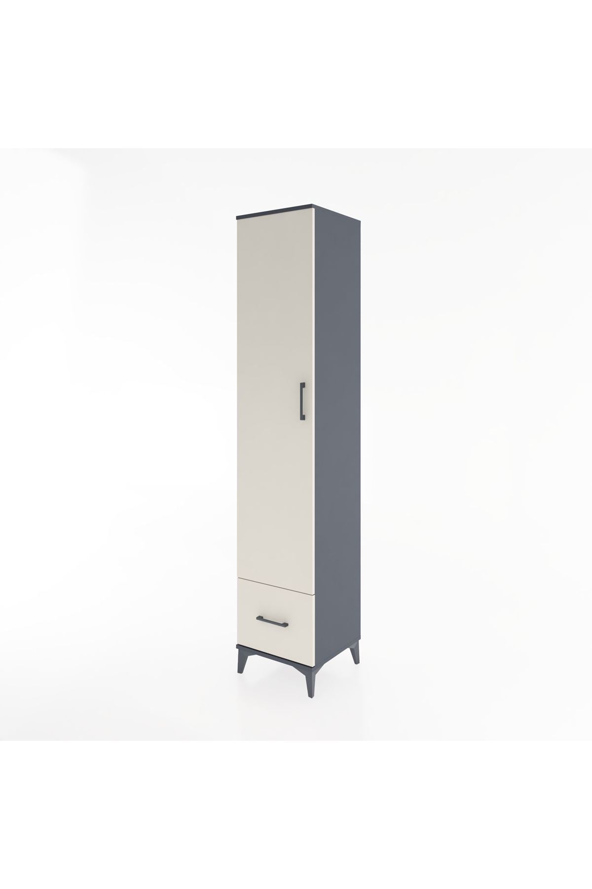 Hyperion Dolap 3 Raflı Tek Çekmeceli Tek Askılı 44x44x221 - S61M012V4B