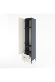 Hyperion Dolap 3 Raflı Tek Çekmeceli Tek Askılı 44x44x221 - S61M012V4B