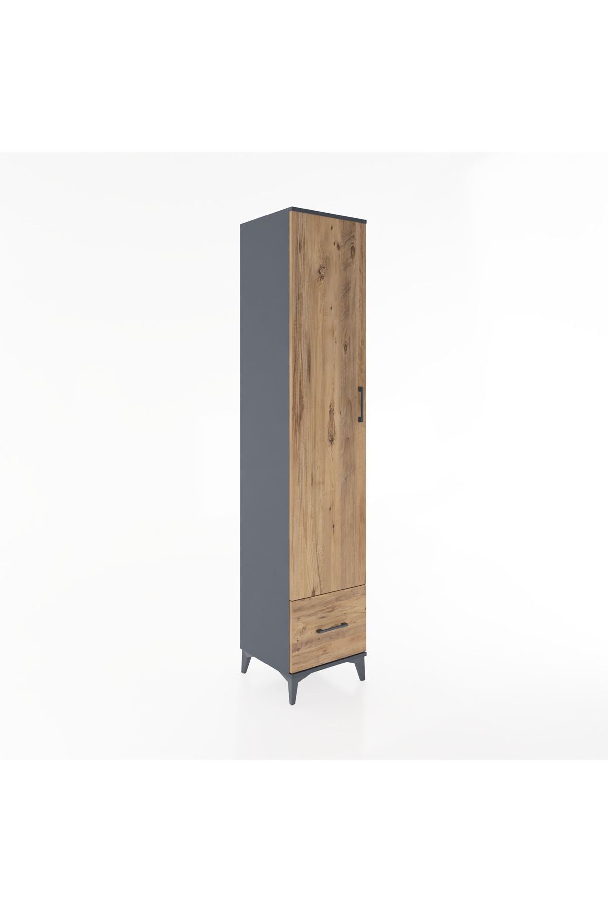 Hyperion Dolap 3 Raflı Tek Çekmeceli Tek Askılı 44x44x221 - S61M012V6B