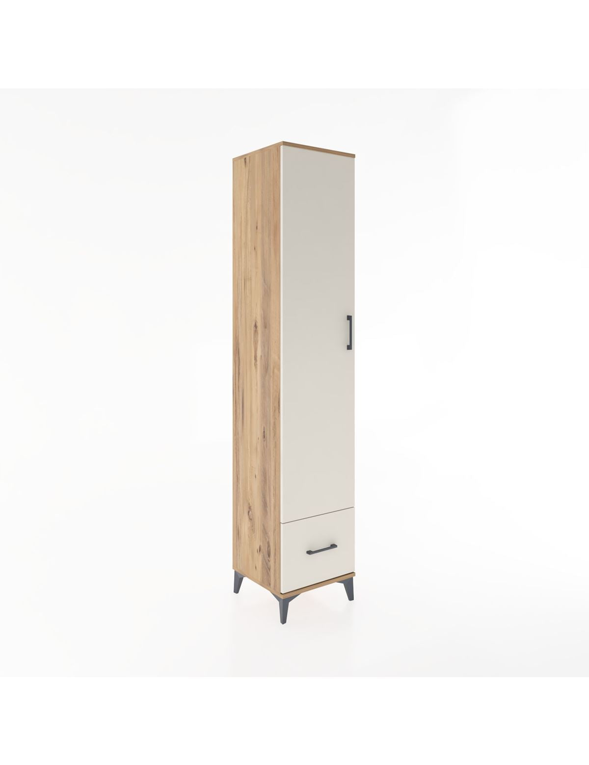 Hyperion Dolap 3 Raflı Tek Çekmeceli Tek Askılı 44x44x221 - S61M012V7B