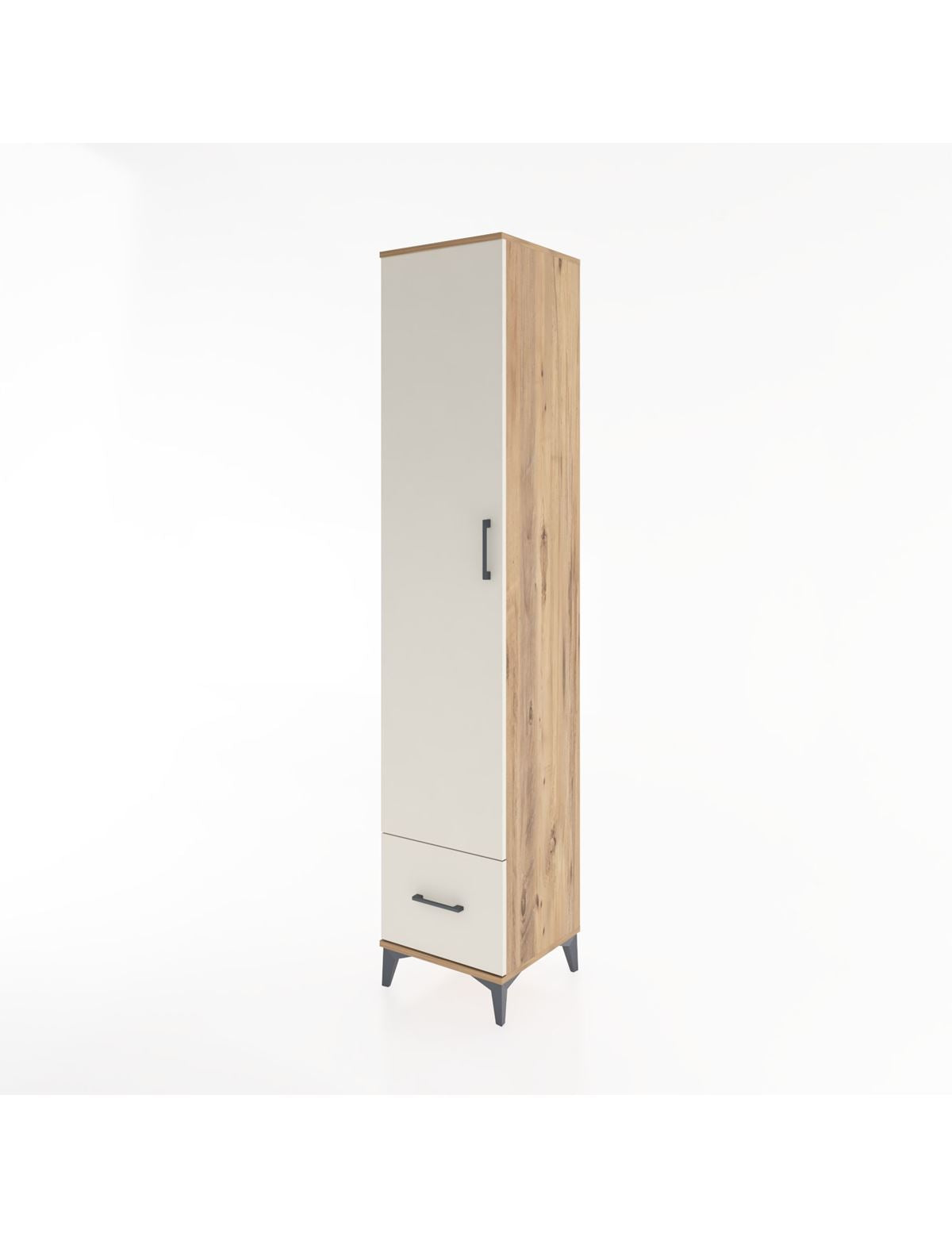 Hyperion Dolap 3 Raflı Tek Çekmeceli Tek Askılı 44x44x221 - S61M012V7B