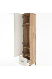 Hyperion Dolap 3 Raflı Tek Çekmeceli Tek Askılı 44x44x221 - S61M012V7B
