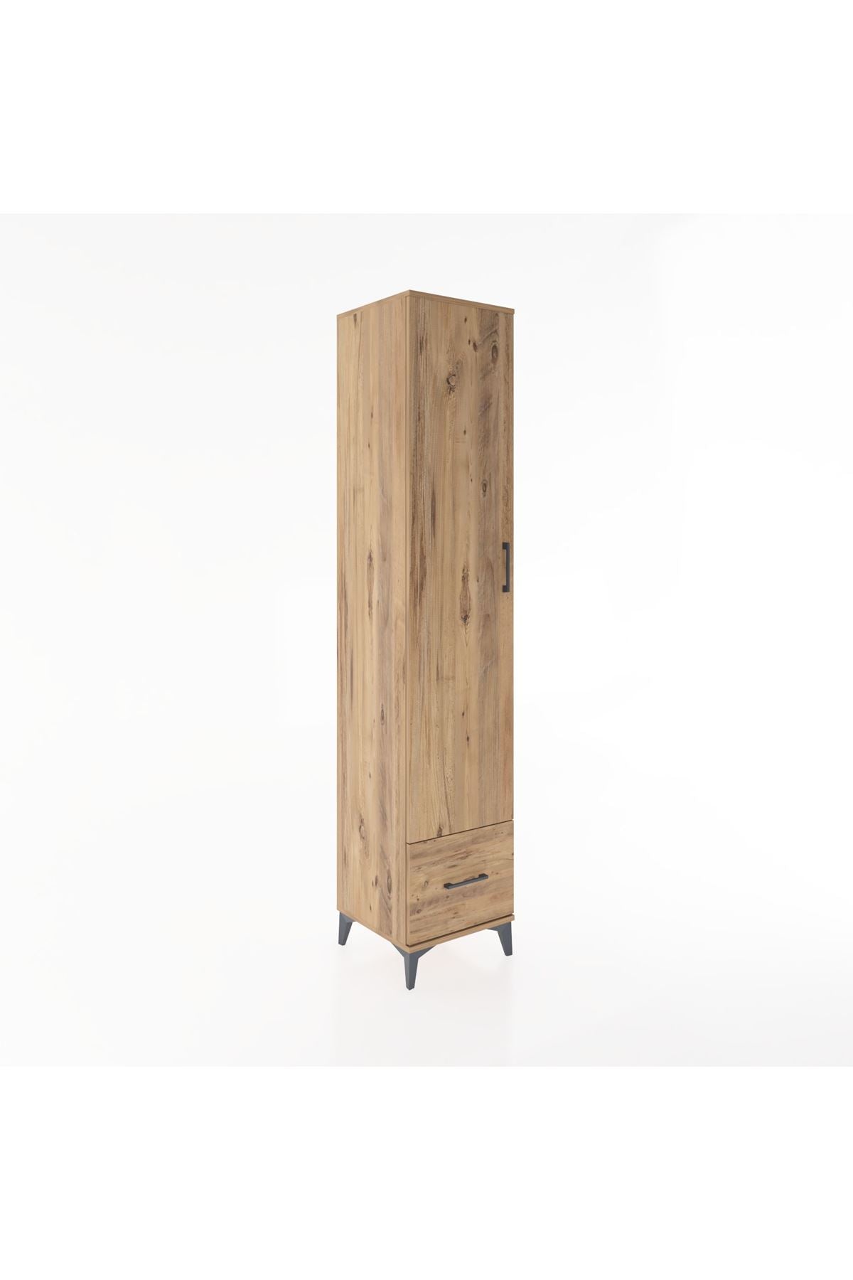 Hyperion Dolap 3 Raflı Tek Çekmeceli Tek Askılı 44x44x221 - S61M012V9B