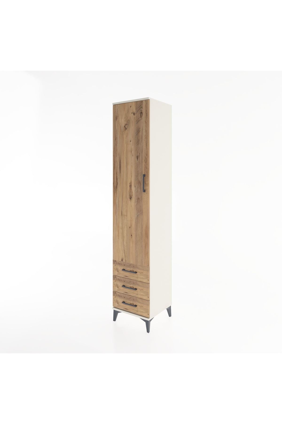 Hyperion Dolap 3 Raflı 3 Çekmeceli Tek Askılı 44x44x221 - S61M017V3B
