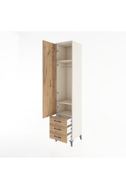 Hyperion Dolap 3 Raflı 3 Çekmeceli Tek Askılı 44x44x221 - S61M017V3B
