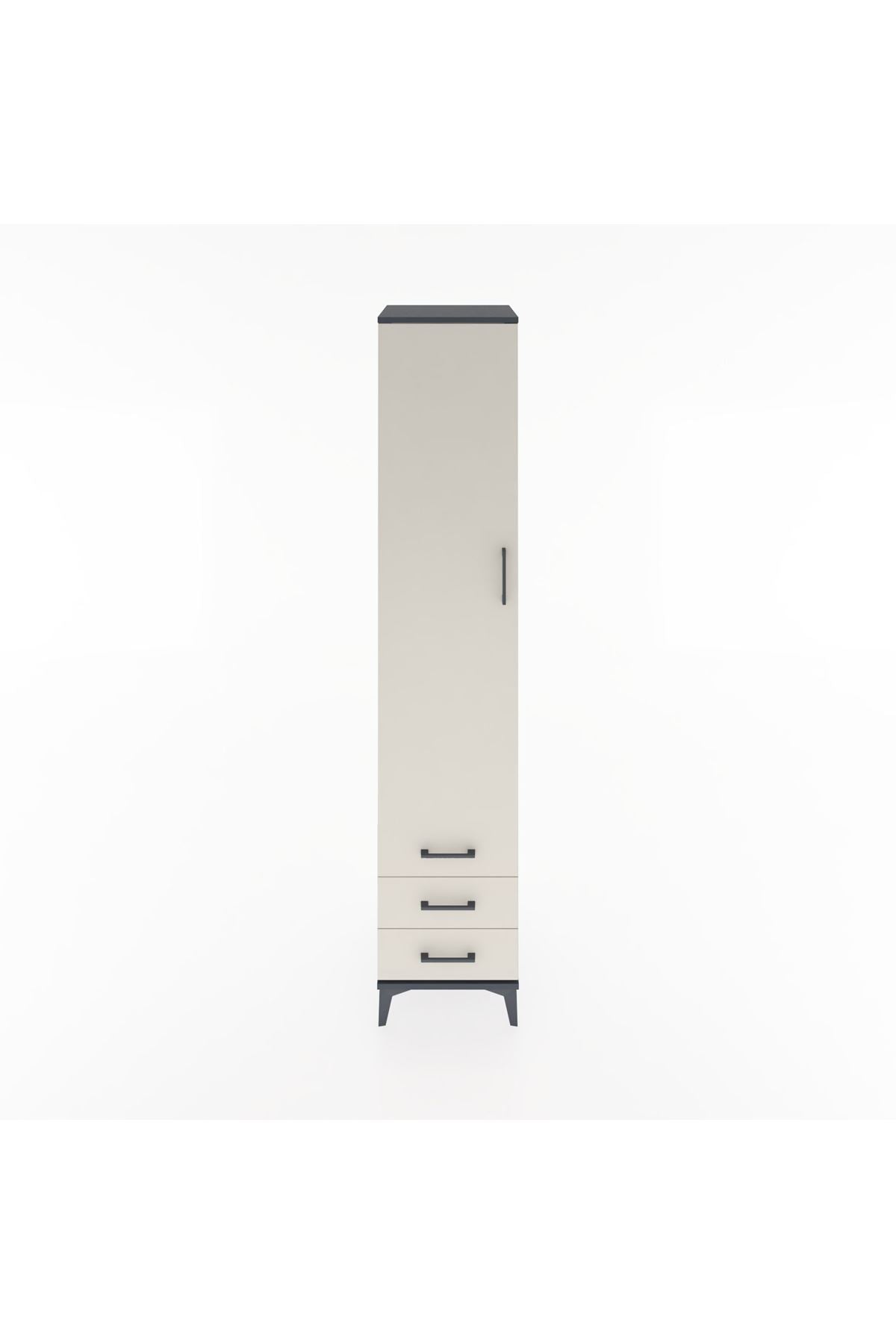 Hyperion Dolap 3 Raflı 3 Çekmeceli Tek Askılı 44x44x221 - S61M017V4B