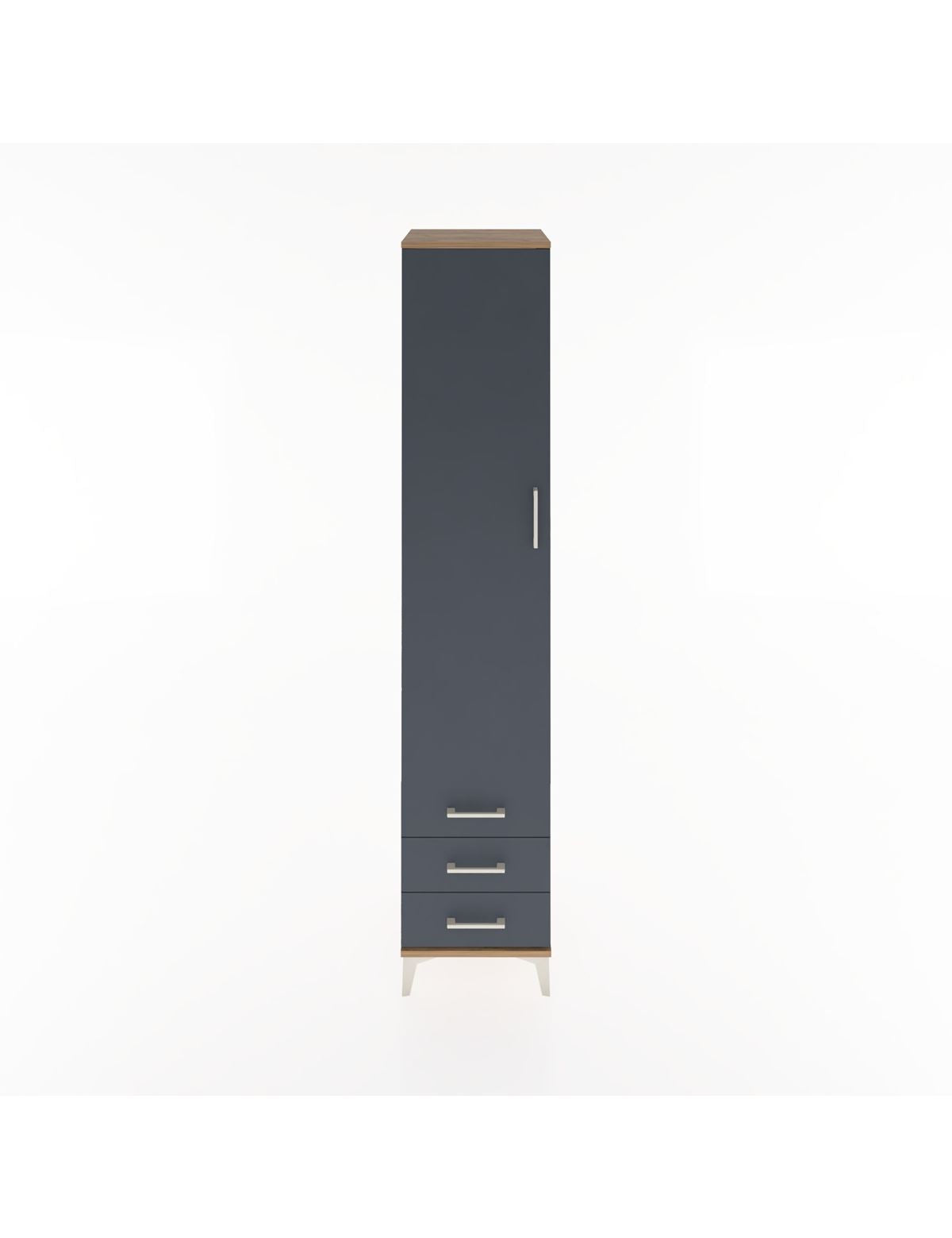 Hyperion Dolap 3 Raflı 3 Çekmeceli Tek Askılı 44x44x221 - S61M017V8B