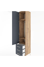 Hyperion Dolap 3 Raflı 3 Çekmeceli Tek Askılı 44x44x221 - S61M017V8B